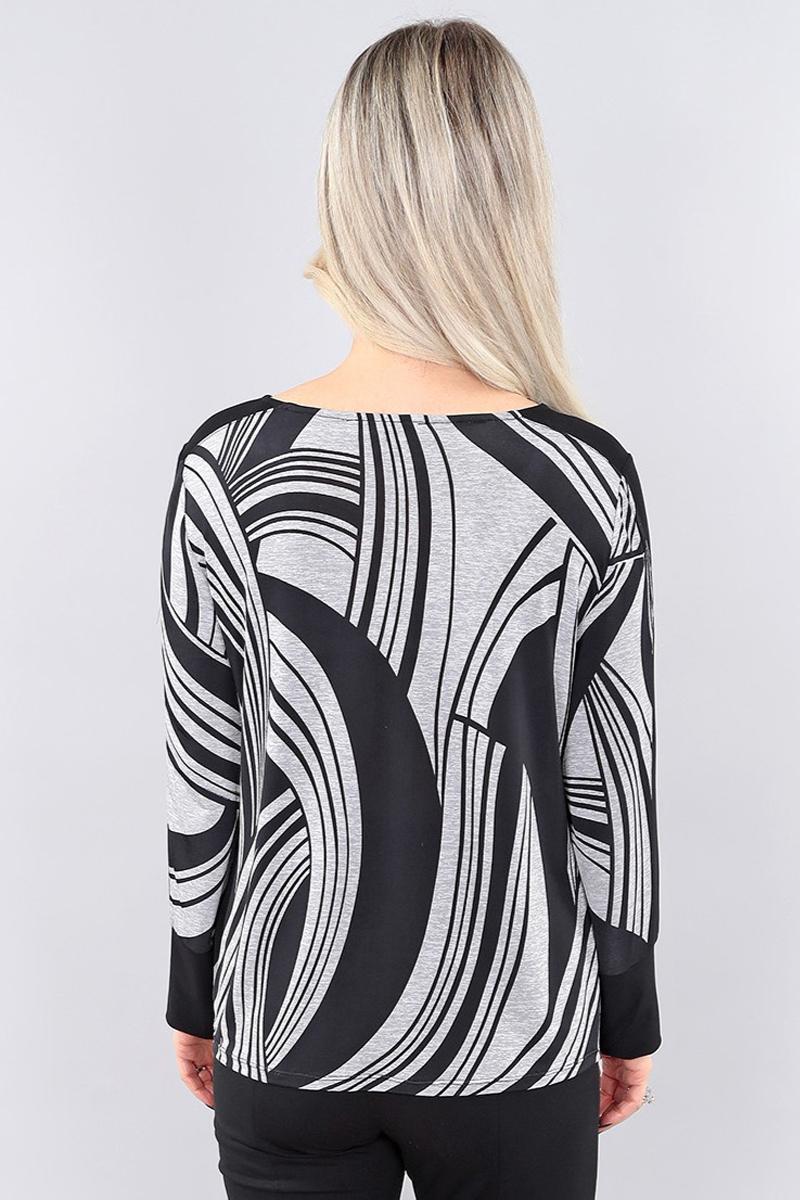 Ls Top- Crew Neck in Grey PRT – Lightweight ls top- crew neck - Image 2