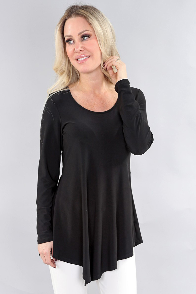 Ls Shirred Tunic in Black or Navy or off white or Crimson or plum or blueberry or wine or denim or espresso or Grey – Lightweight ls shirred tunic