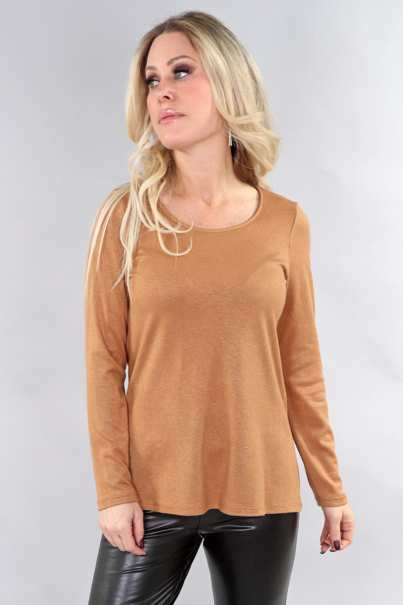Ls Top in Camel – Lightweight ls top