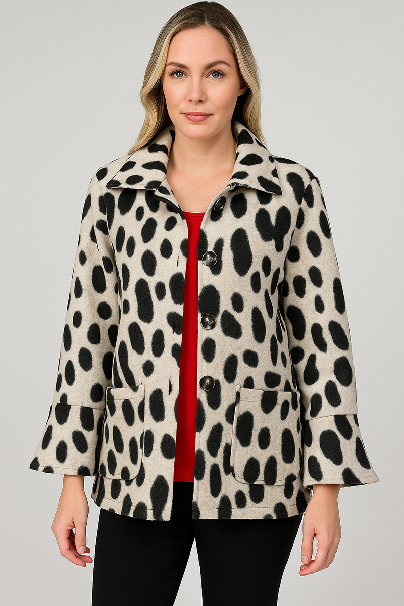 Ls Short Coat in Camel leopard or Ivory leopard – Lightweight ls short coat