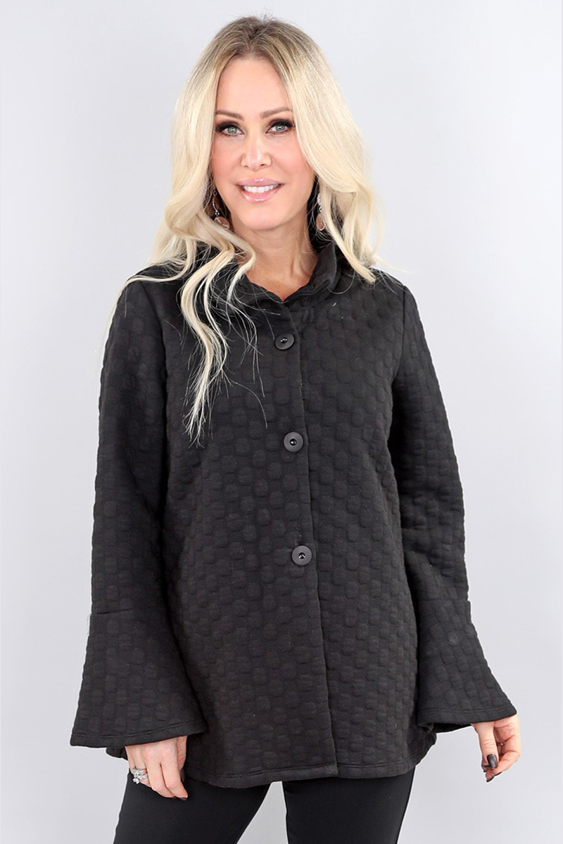 Ls Jacket - Wired Collar in Ivory or Black – Lightweight ls jacket - wired collar