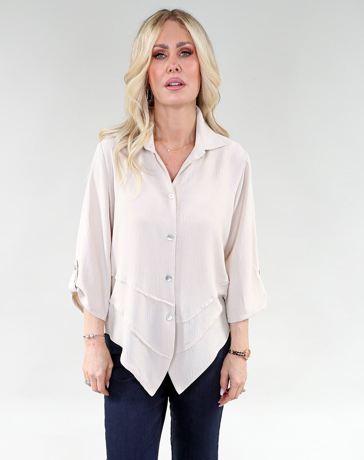 3/4 Sleeve chemise en A/S sable chemise Air Flow