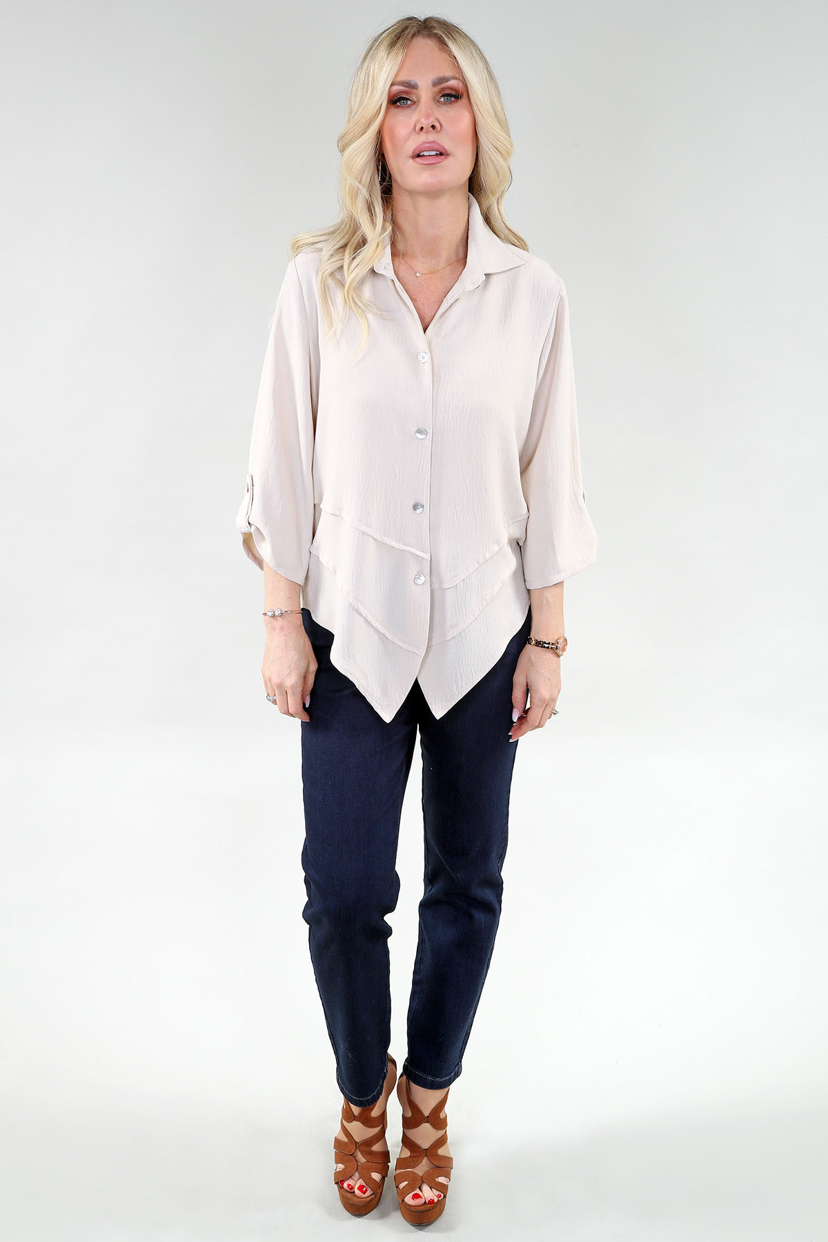 3/4 Sleeve chemise en A/S sable chemise Air Flow - Image 2