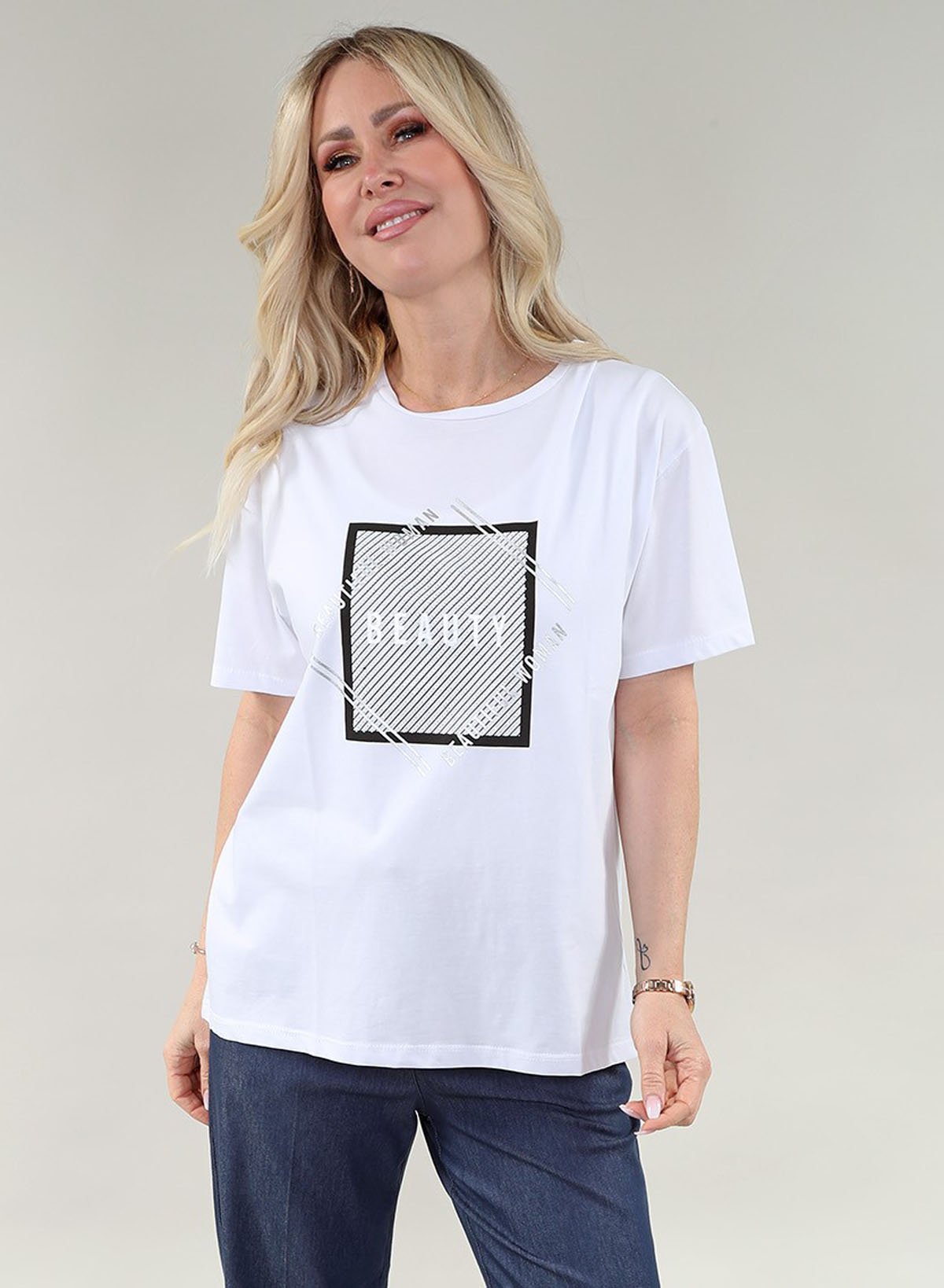 MC t - shirt - Beauty en A/S Off blanc t - shirt Bamboo jersey
