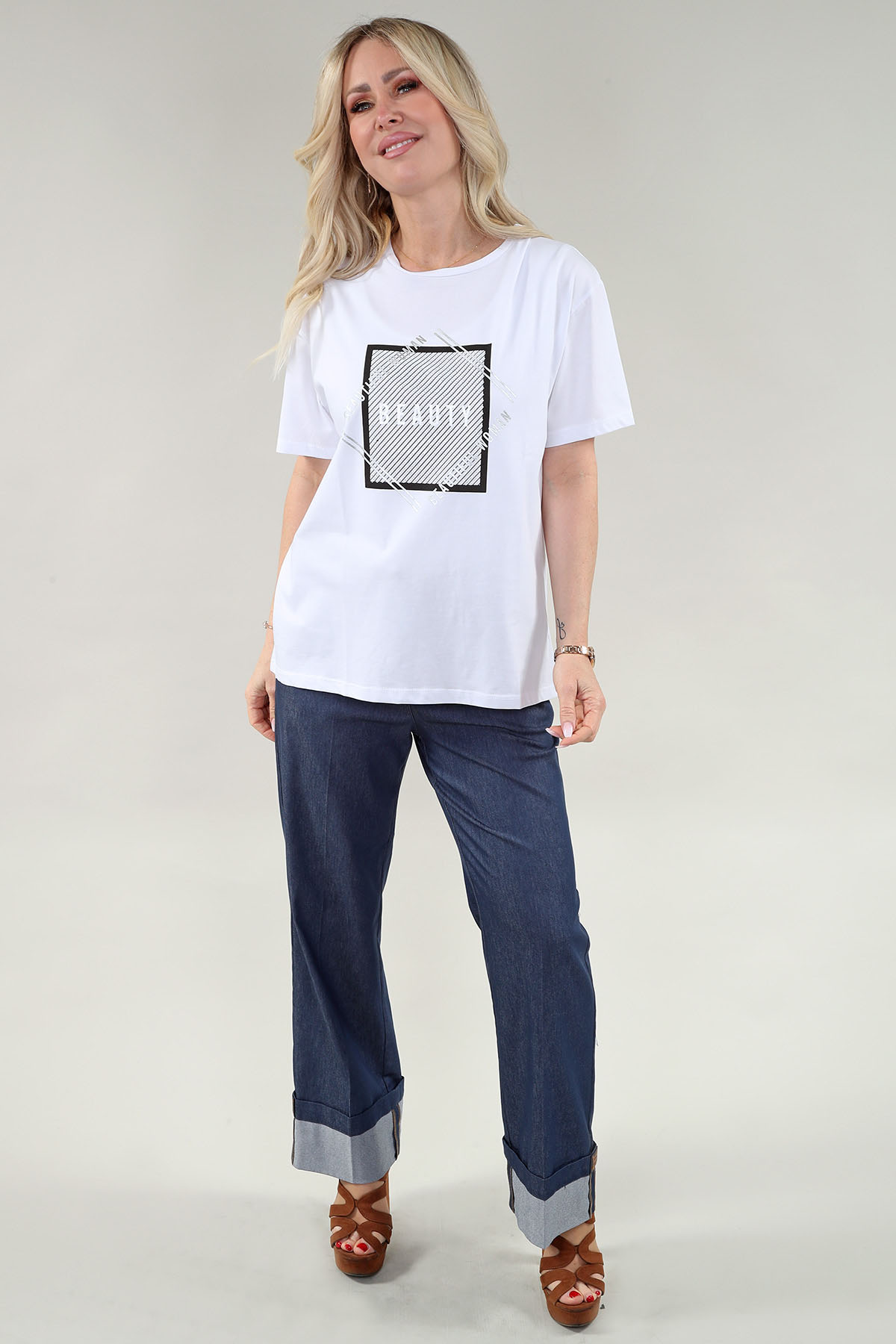 MC t - shirt - Beauty en A/S Off blanc t - shirt Bamboo jersey - Image 2