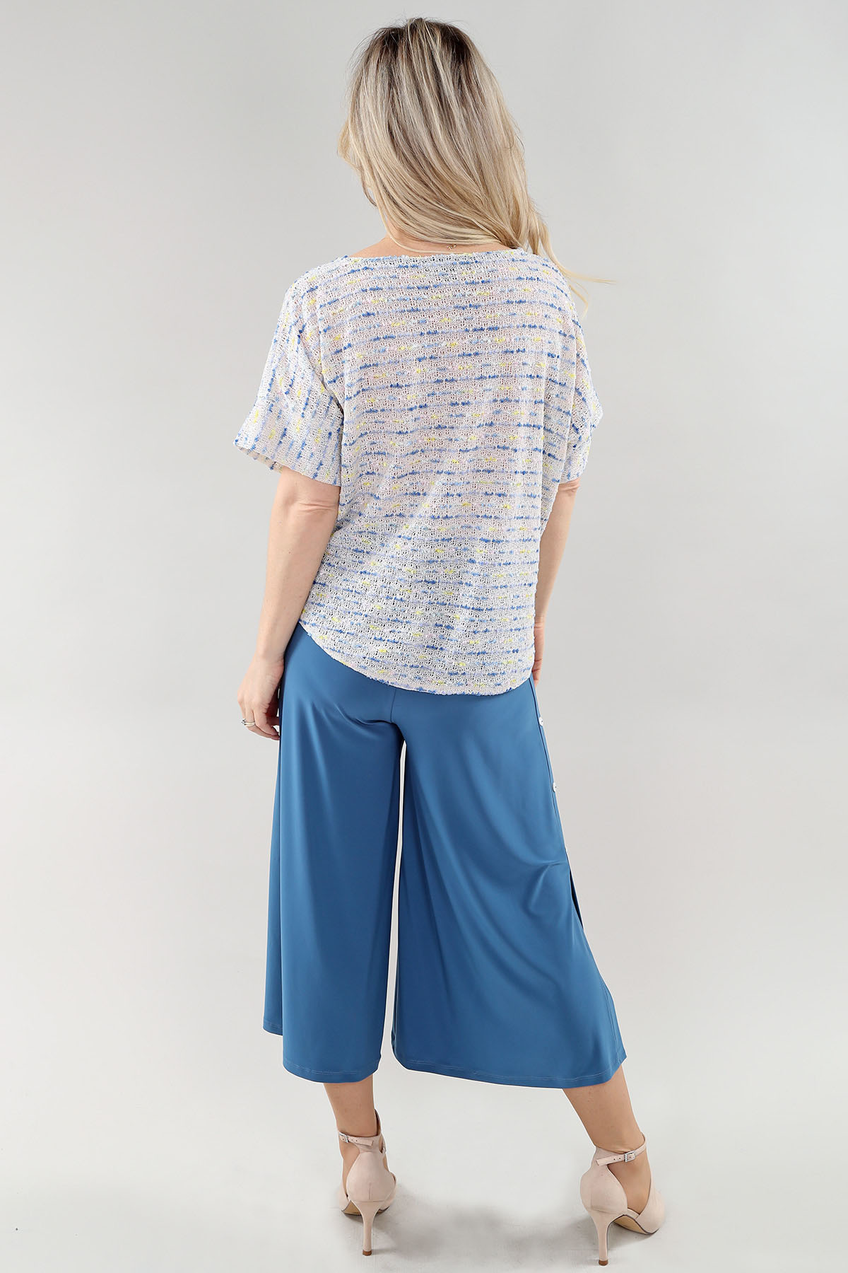short Sleeve haut - W Cuffs On The Slv en A/S ivoire bleu haut Tricot tricot - Image 2