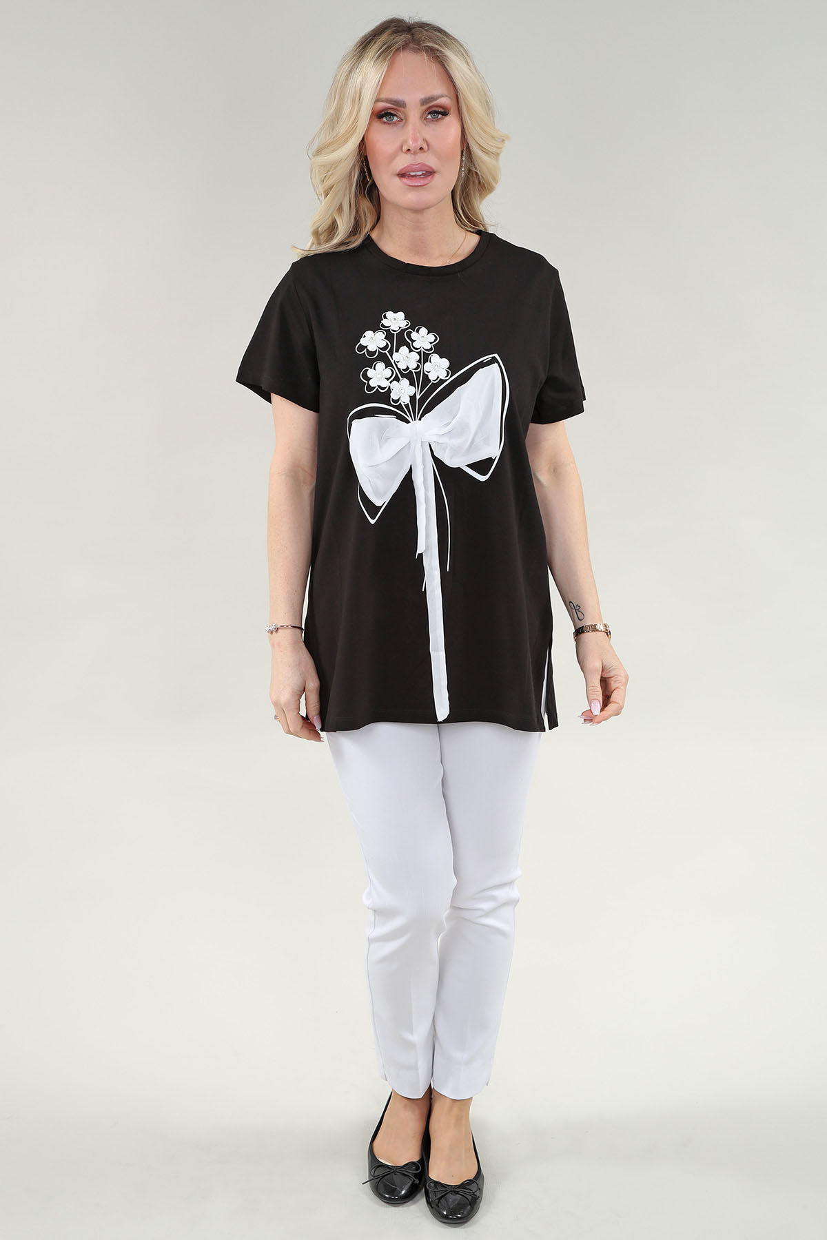 MC tunique - Ribbon en ivoire tunique jersey