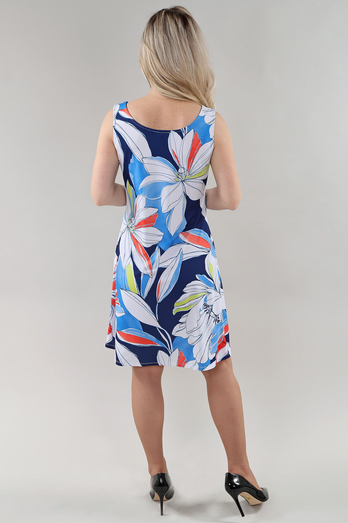 Sun robe - Not Lined en A/S marine bleu PRT robe imprimé Ity – Image 2