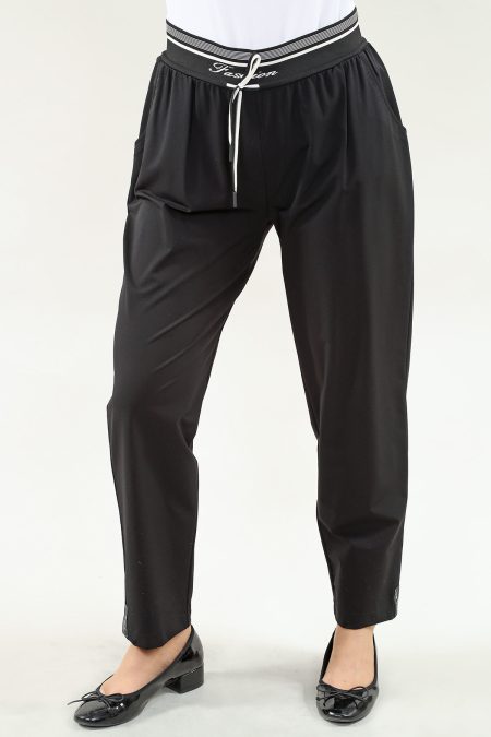 pantalon en A/S noir pantalon Nan