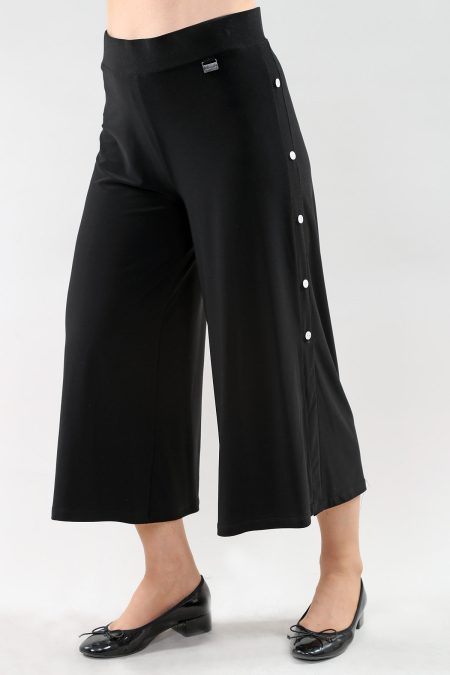 Gaucho - Side Buttons en noir pantalon Ity