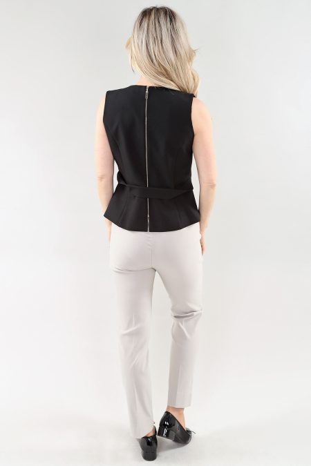 Sleeveles Blazer - Back Zipper en ivoire veste Nan