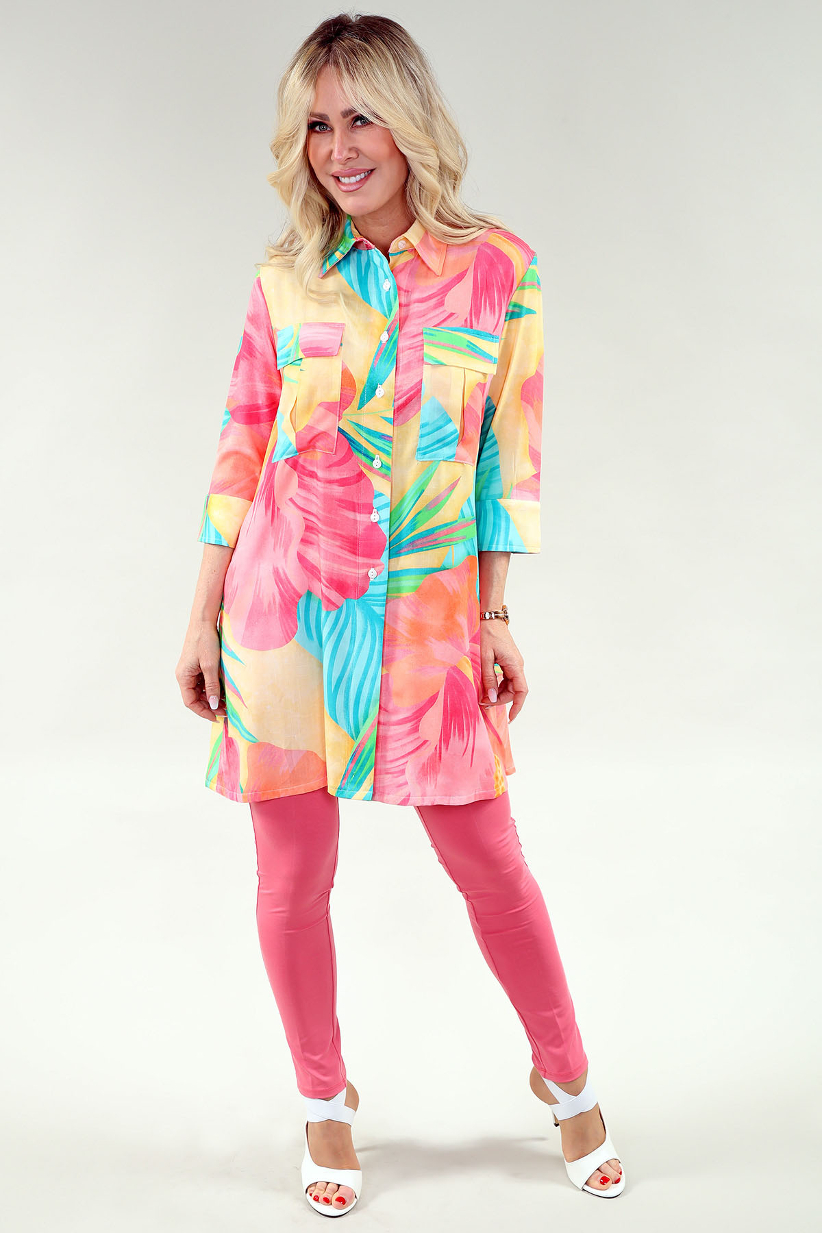 Tunique chemise à manches 3/4 safari - Image 3