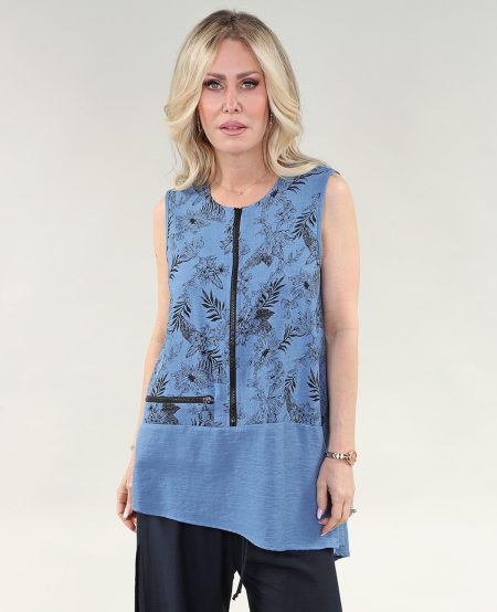 Pantalon Capri en denim - Broderie bas de jambe - Délavage noir