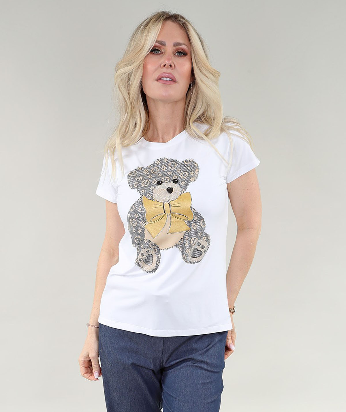 T-shirt à manches courtes en jersey de bambou Ours