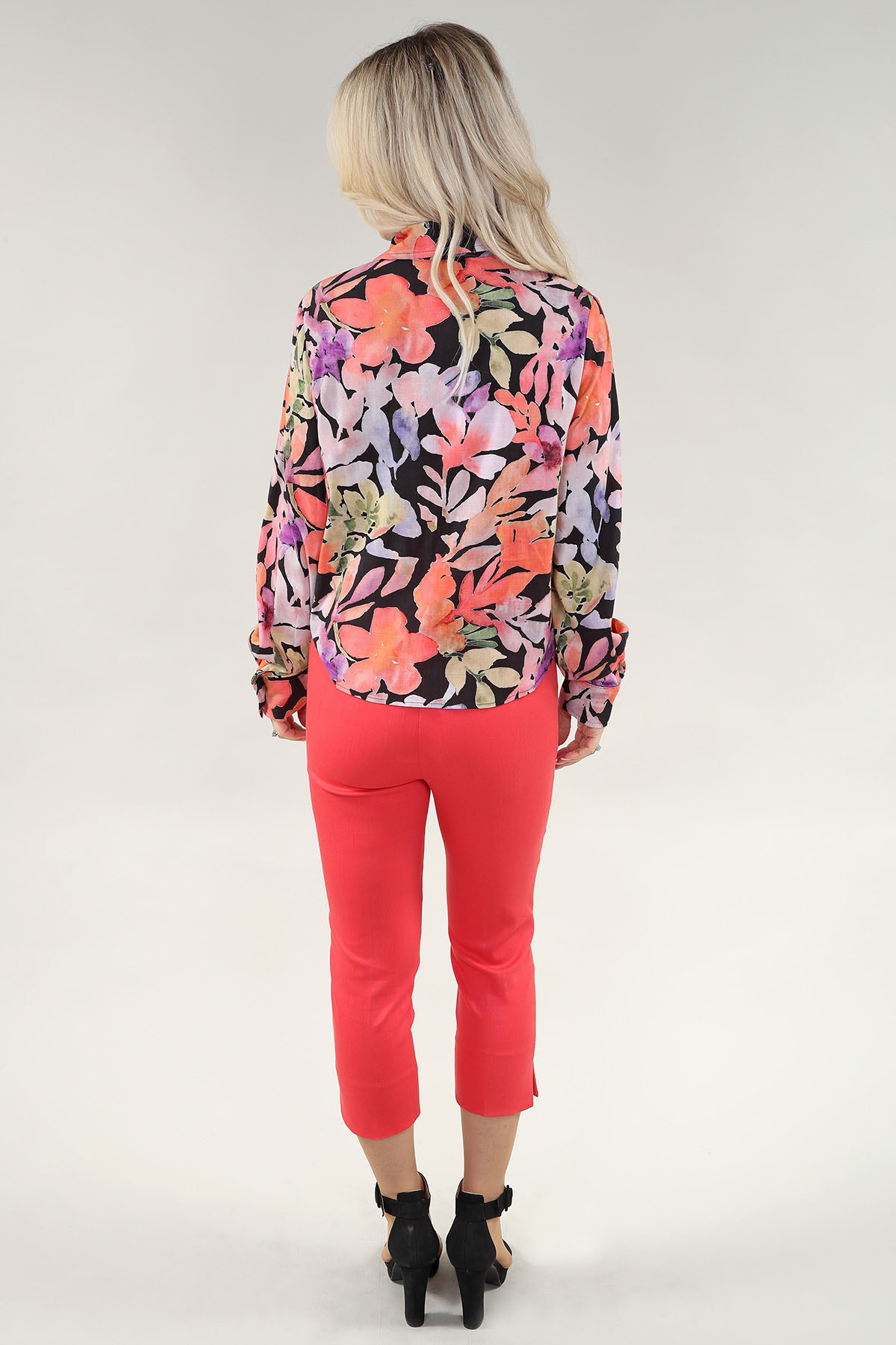 Chemise à manches longues en toile texturée lin - Image 2