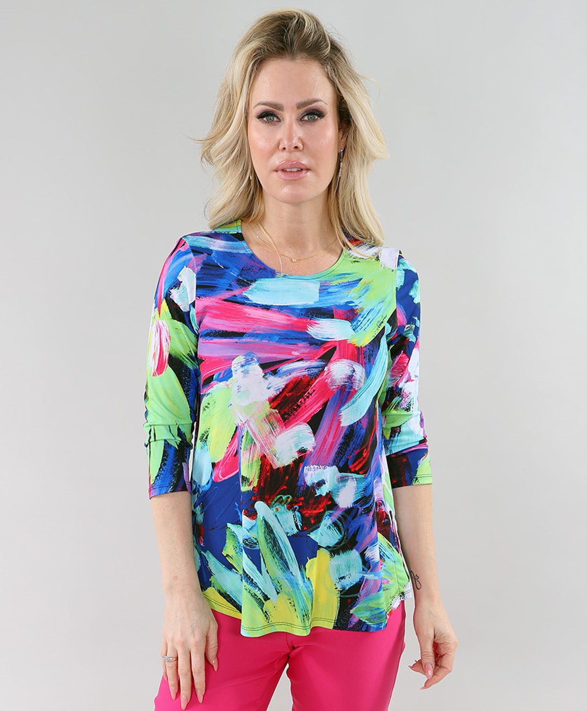 Haut imprimé à manches 3/4