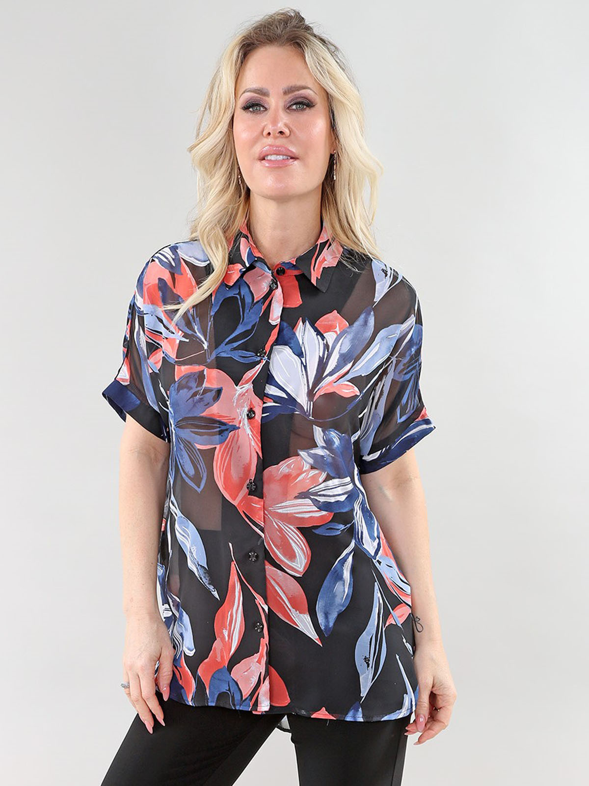 Chemise boutonnée en mousseline