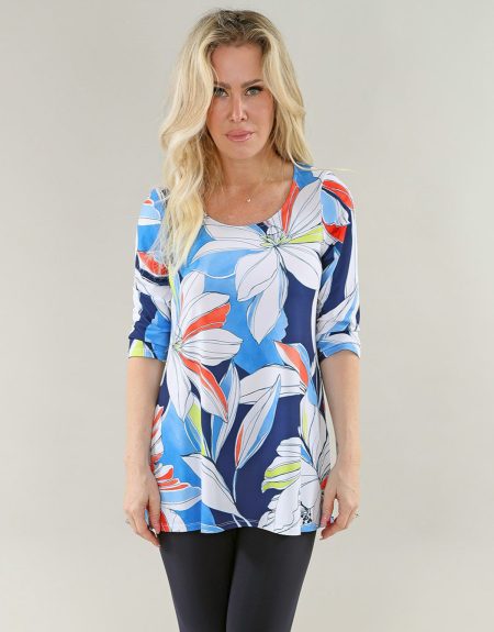 Le Haut Imprimé à Manches 3/4