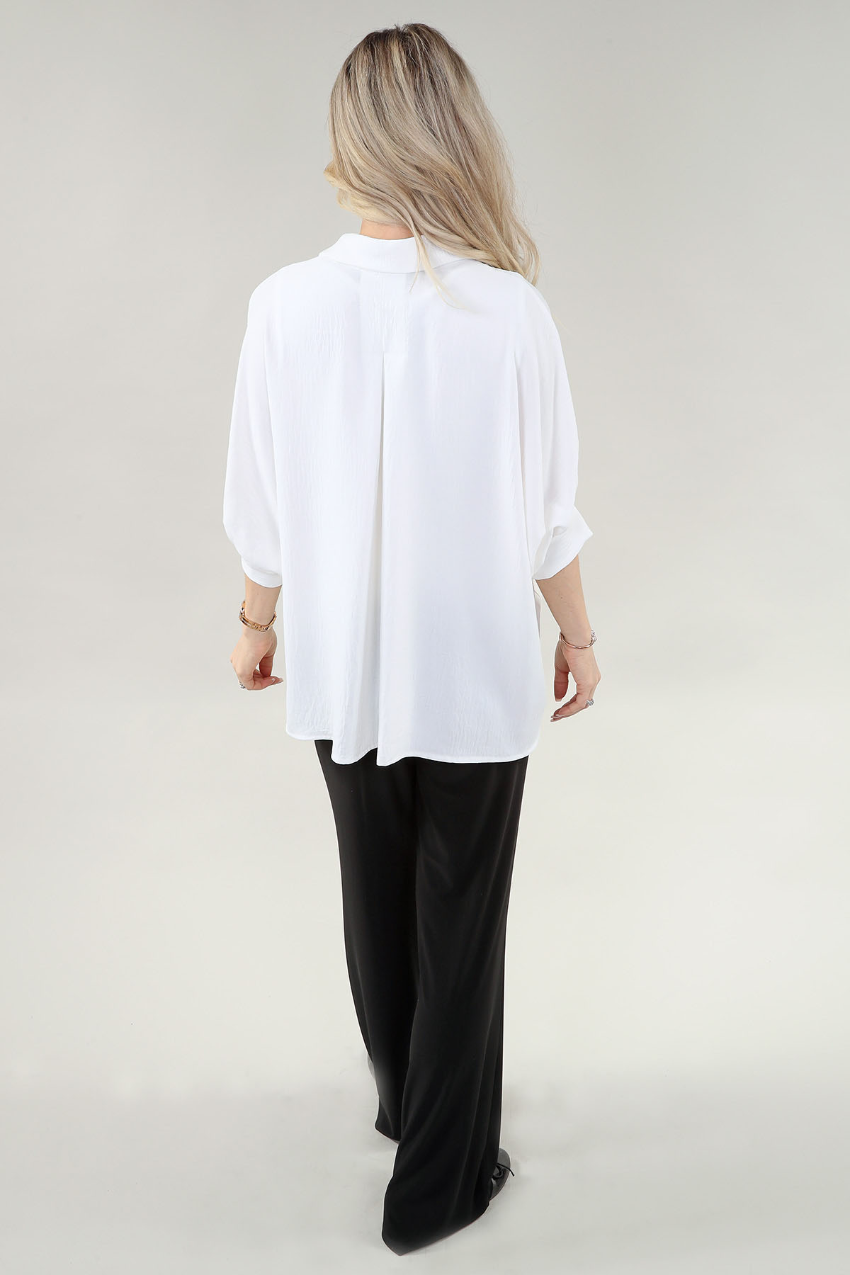 Tunique sans manches - Encolure en V - Tricot ITY corail - Image 3