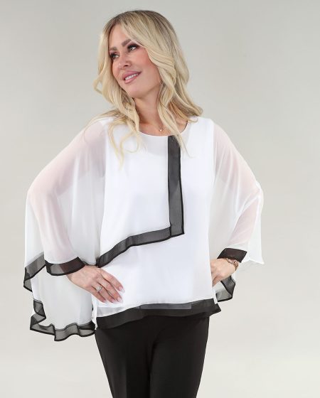 Haut asymétrique à manches 3/4