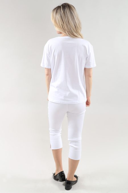 Chemise à manches longues - À nouer devant - Toile texturée bleu