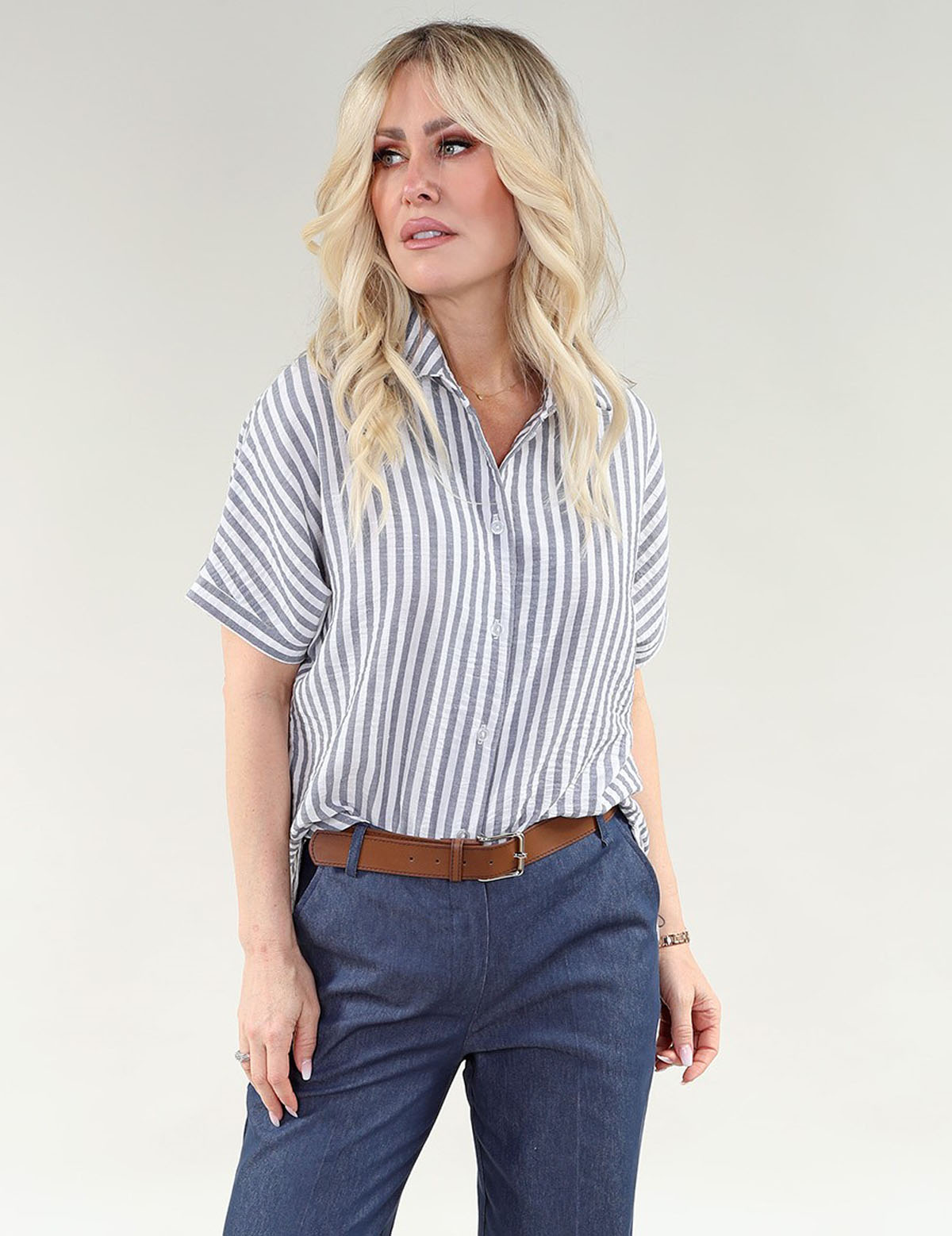 Chemise superposée à manches courtes