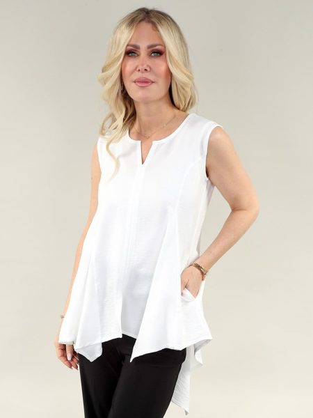 Haut à manches courtes - Détail nœud devant - Tricot ITY marine