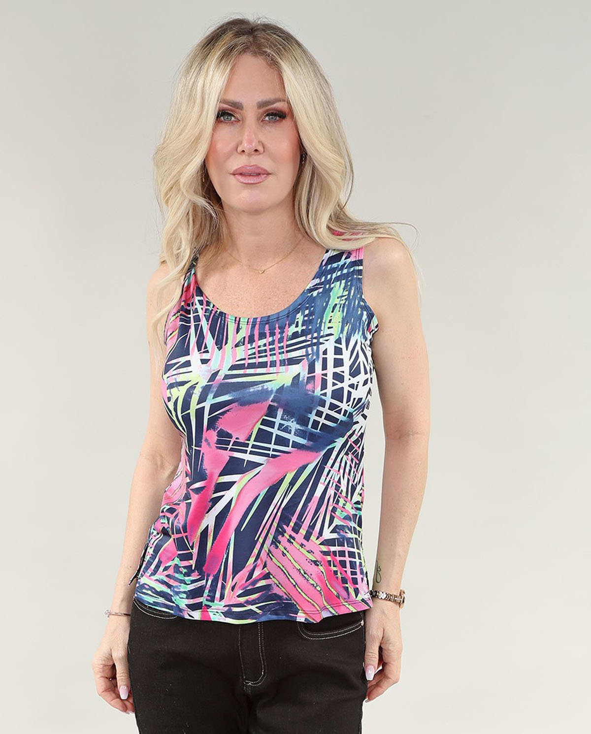 Camisole safari à bretelles au dos