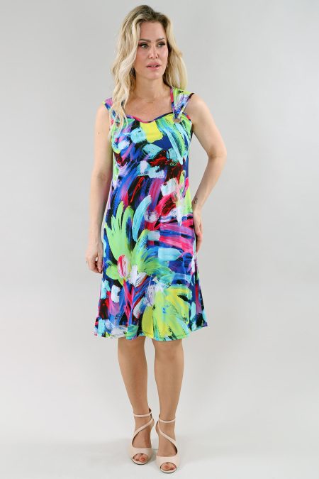 Pantalon Capri en denim - Broderie bas de jambe - Délavage bleu