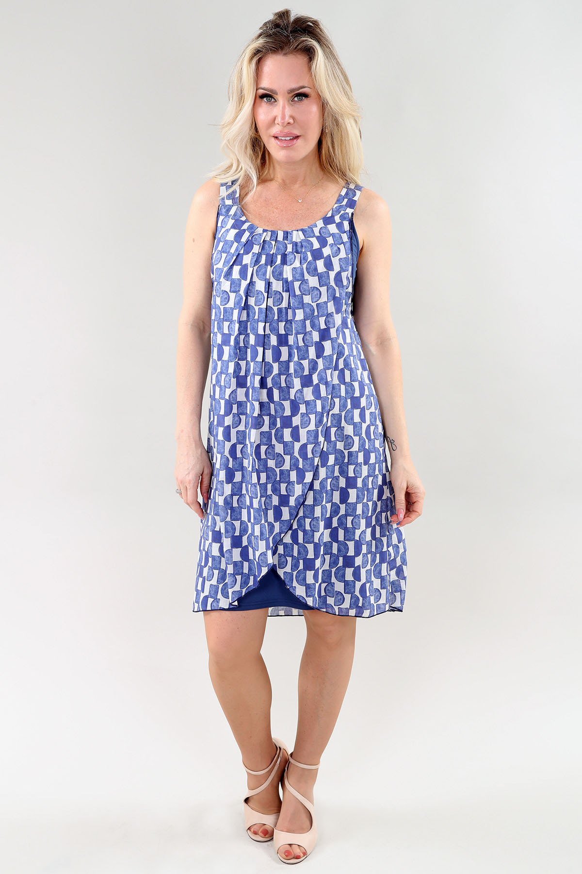 Robe sans manches en lin avec poches