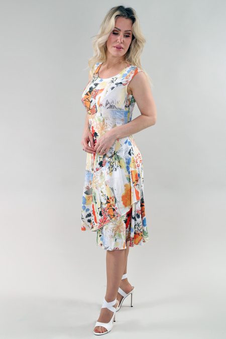 Robe à volants sans manches