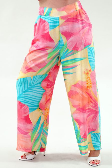 Pantalon à jambes larges avec large bande élastique et poches