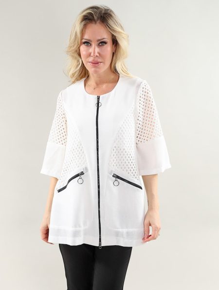 Chemise à manches longues - À nouer devant - Bleu