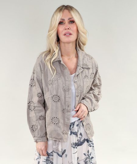 Cardigan en tricot imprimé à manches 3/4