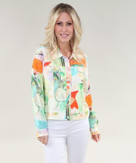 Haut à manches courtes - Encolure en V - Tricot ITY marine