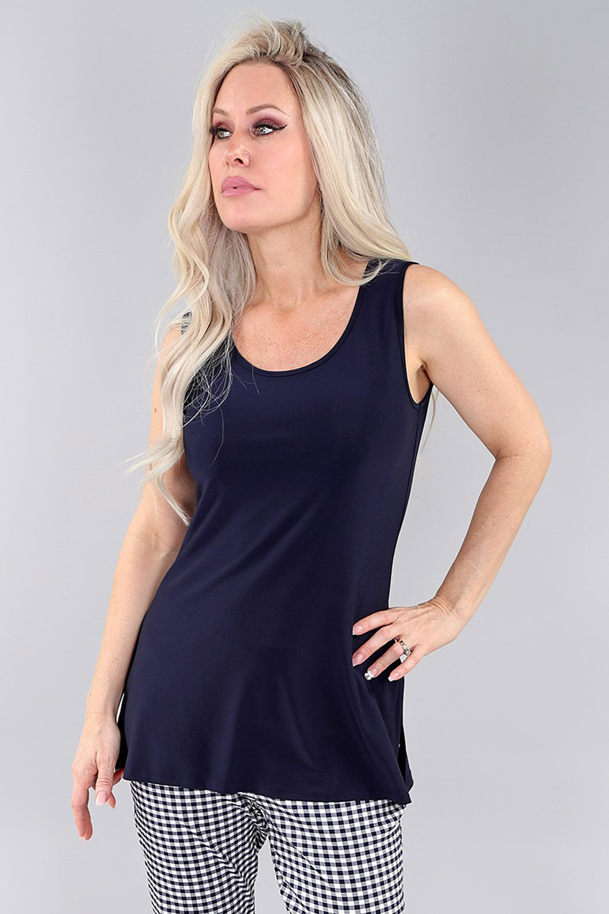 Cami in Black or Navy or Ivory or Brown or Burgundy or Taupe or Khaki Cami ITY - Image 2