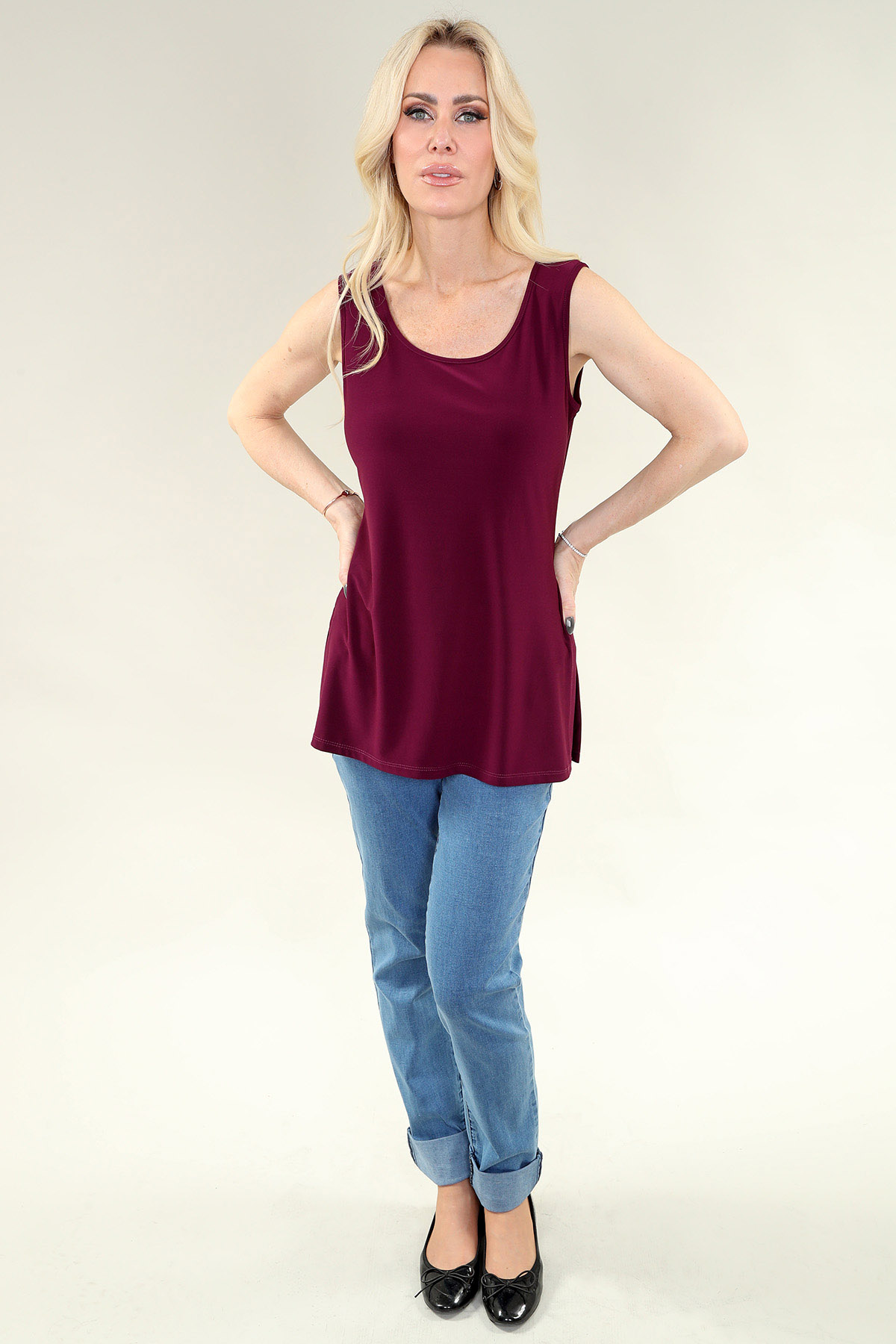 Cami in Black or Navy or Ivory or Brown or Burgundy or Taupe or Khaki Cami ITY - Image 3