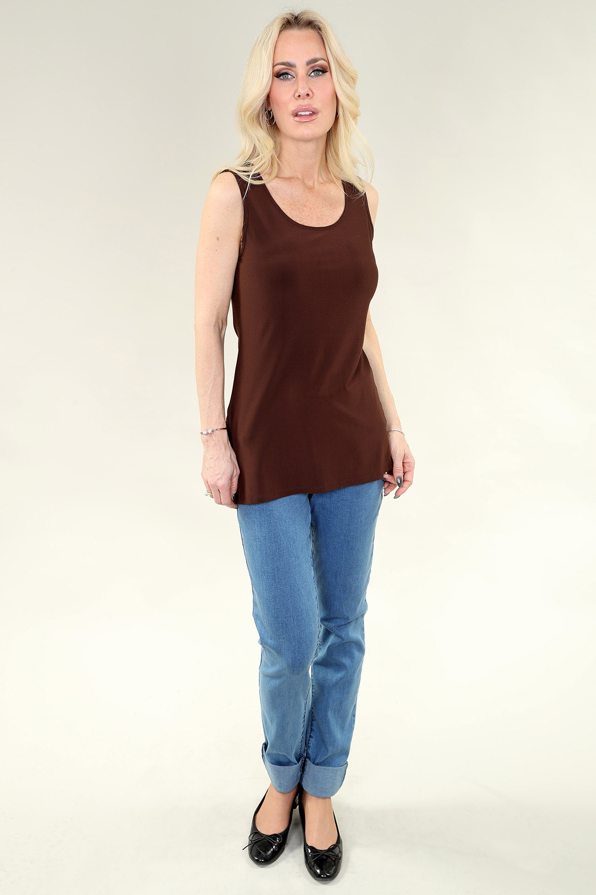 Cami in Black or Navy or Ivory or Brown or Burgundy or Taupe or Khaki Cami ITY - Image 4