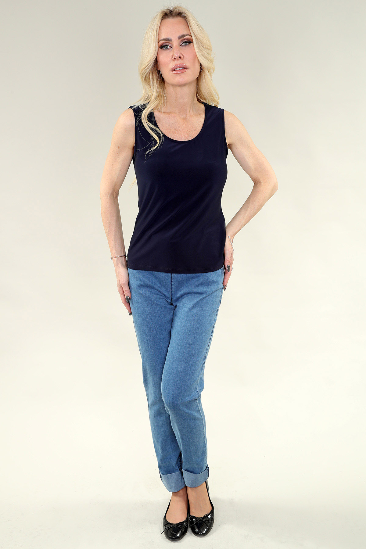 Camisole – ITY, Noir, Marine, Ivoire, Brun, Bourgogne, Taupe ou Kaki (26F 2008) – Image 3