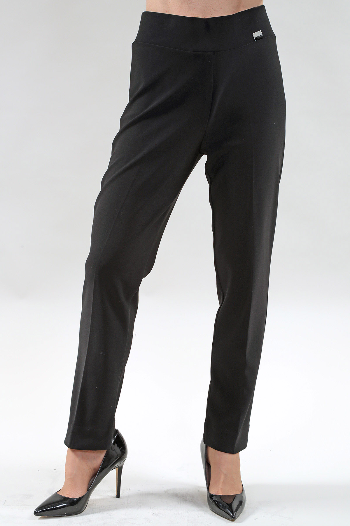 Pantalon sans poches – Contrecollé Polyester, Noir, Marine, Bourgogne, Taupe ou Gris – Image 3