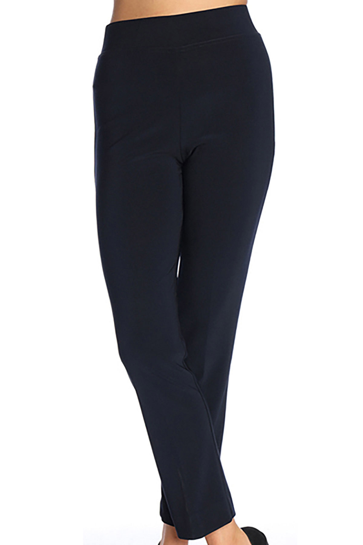 Pantalon sans poches – Contrecollé Polyester, Noir, Marine, Bourgogne, Gris, Expresso ou Sable – Image 2