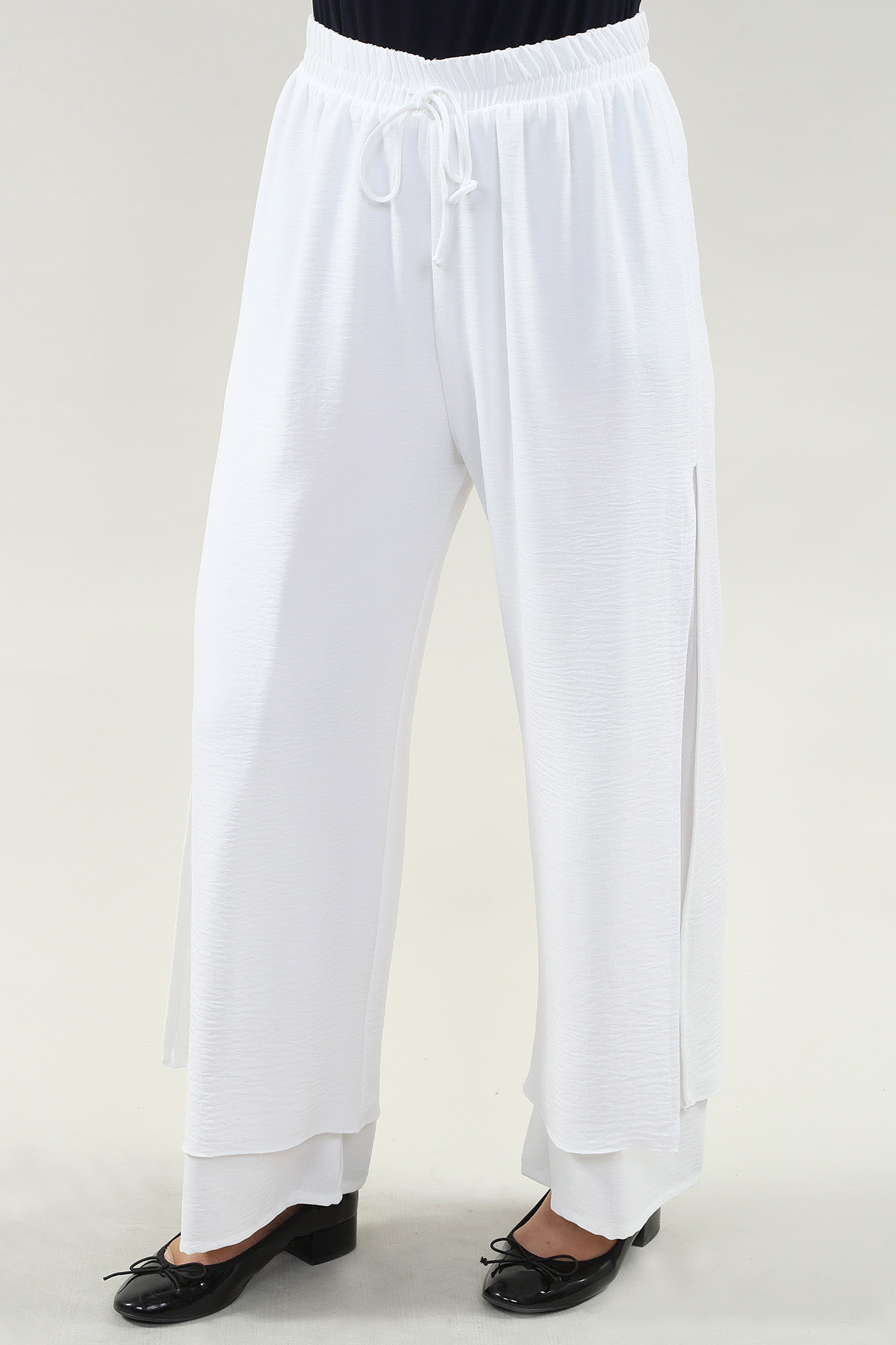 Pantalon, jambe large – Air flow, Noir, Ivoire, Denim, Taupe ou Marine
