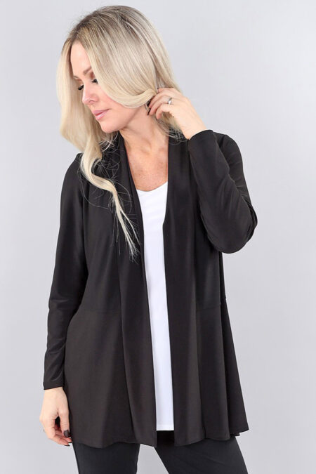 Long Sleeve Cardigan in A/S Black or Navy or Taupe or Dark Grey or Khaki or Brown or Ivory Cardigan ITY