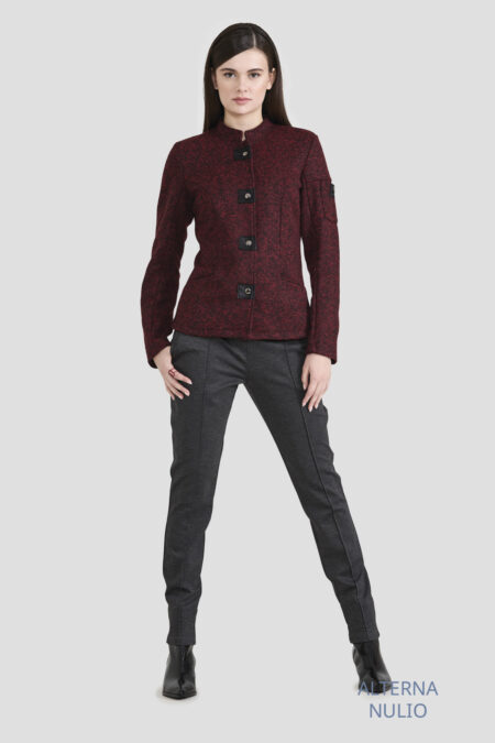 Jacket in Black or Plum Jacket Pleated Jersey