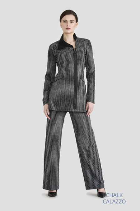 Manteau – Lainage Broderie, Gris mélangé ou Noir