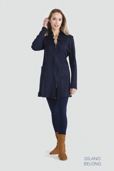 Jacket in Navy or Light Pink or Grey Mix Jacket Solid Double Knit