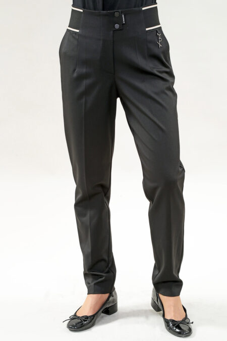 Pant in A/S Black or Brown or Navy Pant Viscose Blend