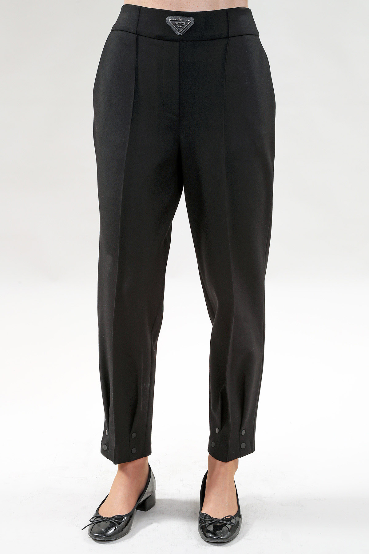 Pant Tapered Leg with Buttons Cuff with Pockets in A/S Brown or Black or Navy Pant Pont