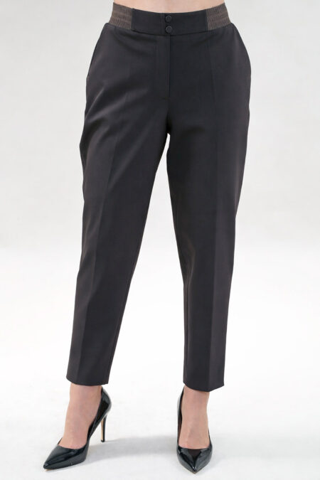Pant Elastic Waist with Pockets in A/S Brown or Black Pant Millenium