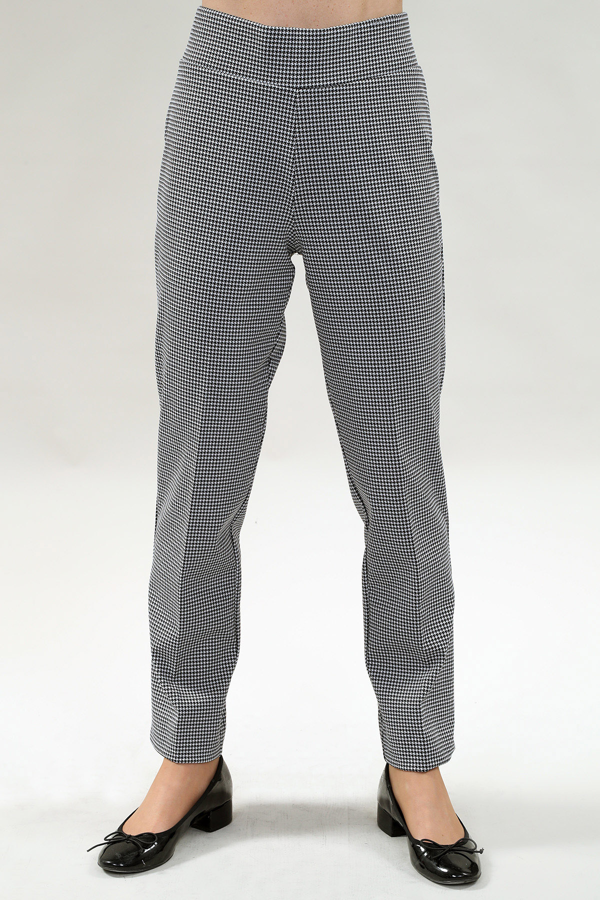 Pantalon, tweed sans poches – Bengaline, Noir et blanc